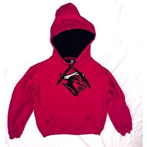 Mens Rutgers Scarlet Knights logo red hoodie size L